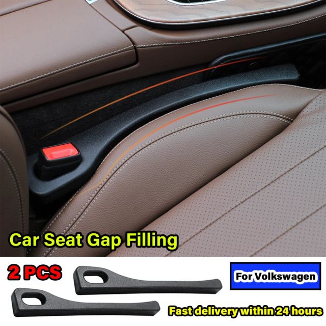 2pcs Car Seat Gap Filler Strip Accessories For Volkswagen VW Golf 4 5 7 Caddy GTI T-ROC Passat Arteon Tiguan Jetta MK4 Bora B5